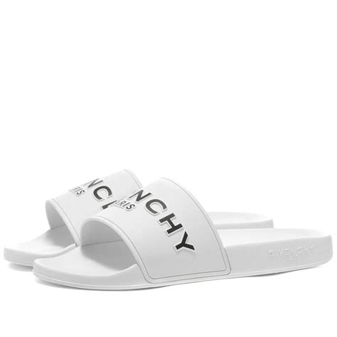 givenchy sludes|givenchy slides white and black.